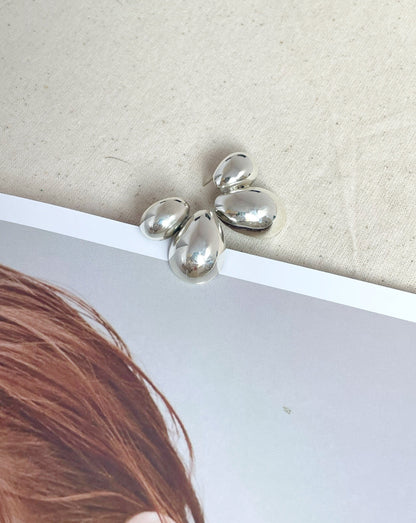 Aros de Plata con doble gota - Frida