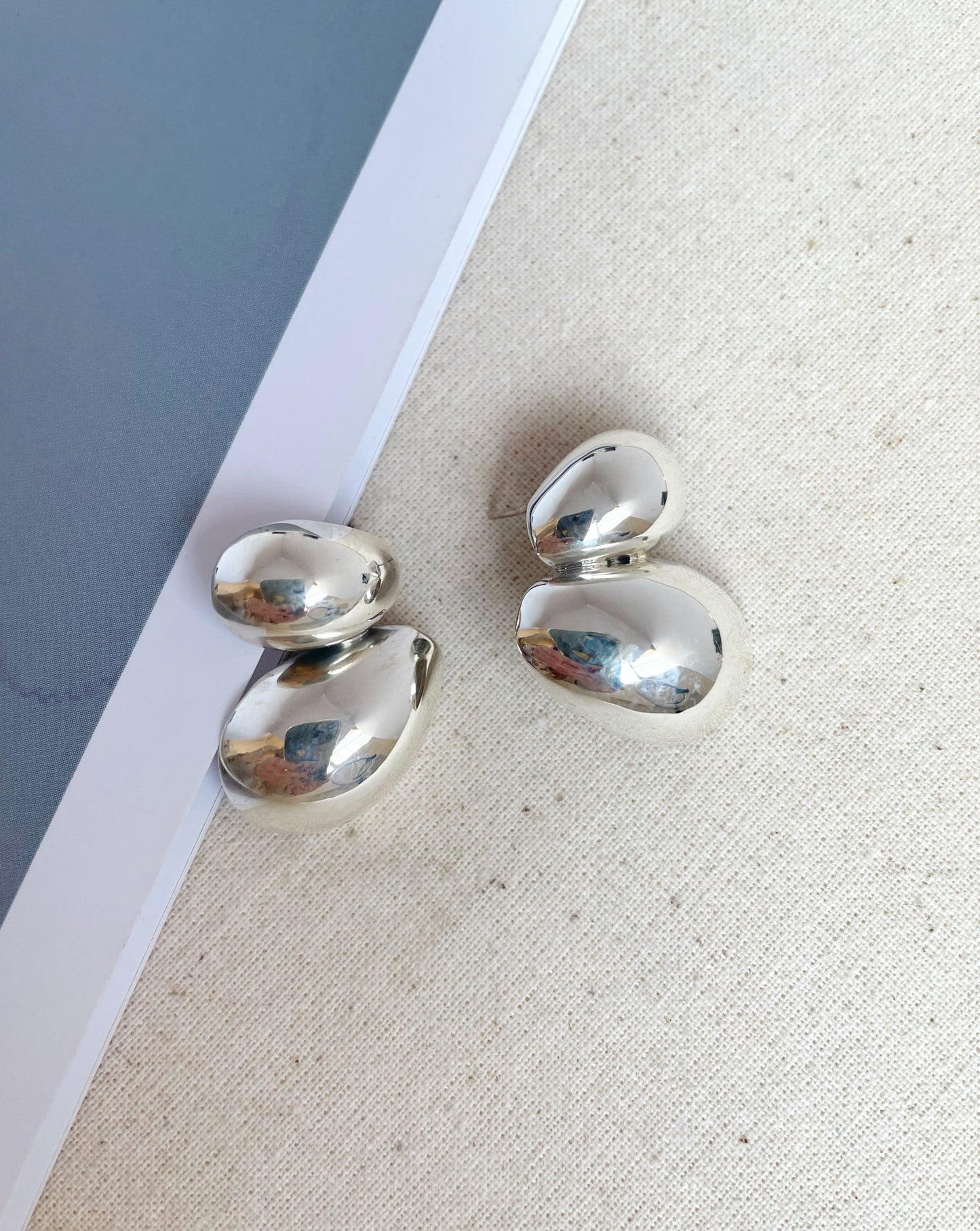Aros de Plata con doble gota - Frida