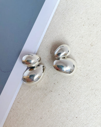Aros de Plata con doble gota - Frida