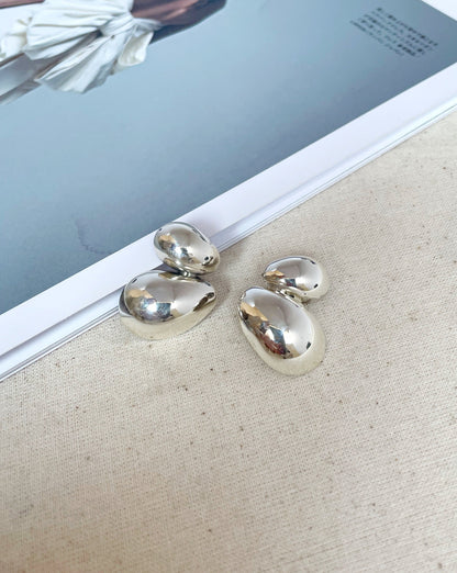 Aros de Plata con doble gota - Frida