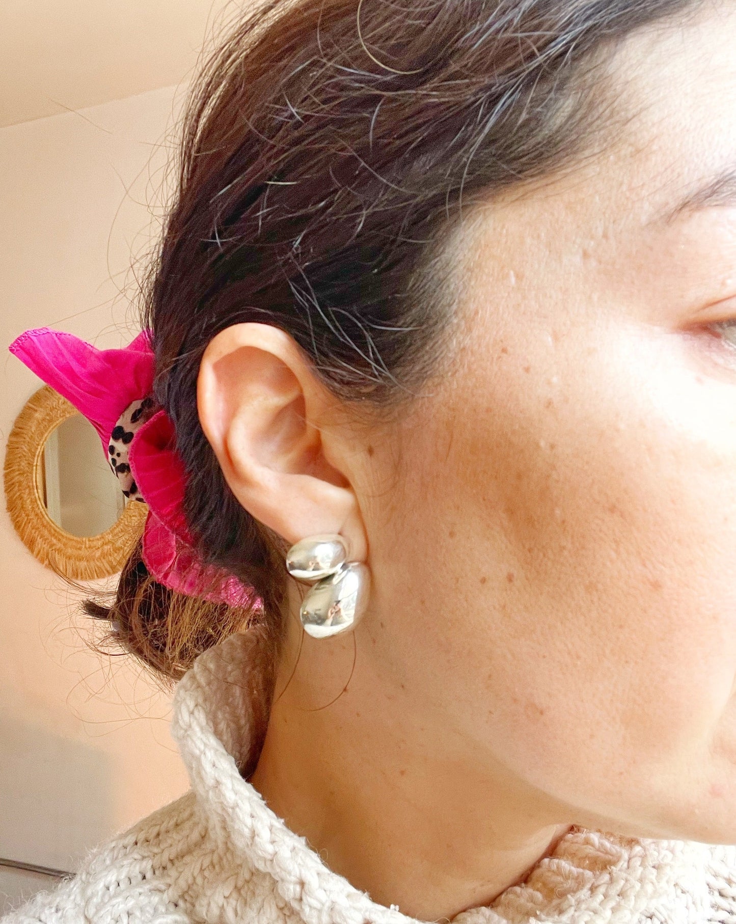 Aros de Plata con doble gota - Frida