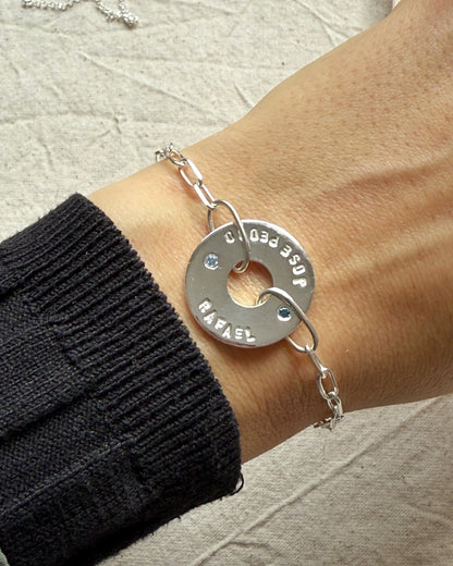 Pulsera de Plata Personalizada - Leonor