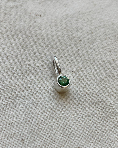 Mini Charm Punto de Luz de plata con circón