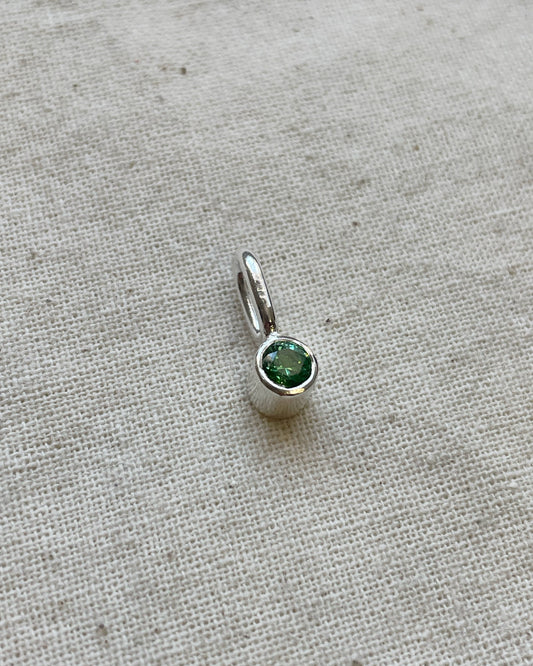 Mini Charm Punto de Luz de plata con circón