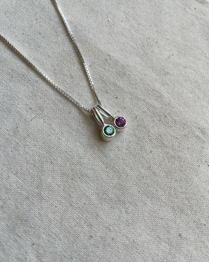 Mini Charm Punto de Luz de plata con circón