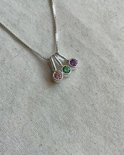 Mini Charm Punto de Luz de plata con circón