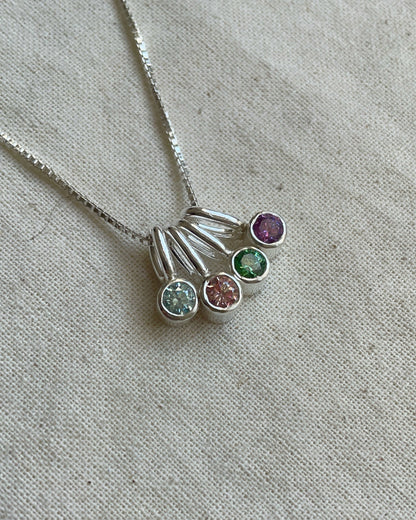 Mini Charm Punto de Luz de plata con circón