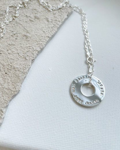 Collar Jaime Para Hombre de Plata Con Colgante Perzonalizable