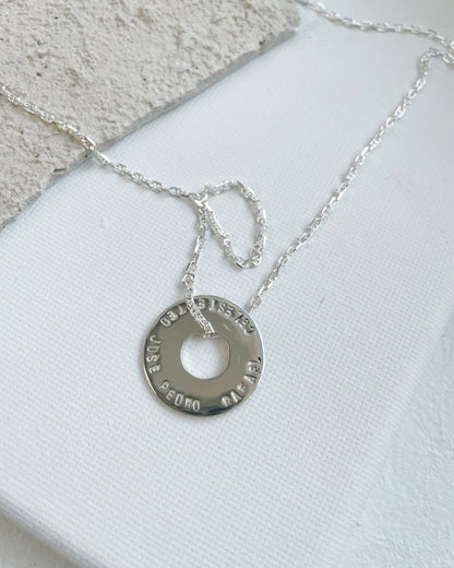 Collar Jaime Para Hombre de Plata Con Colgante Perzonalizable