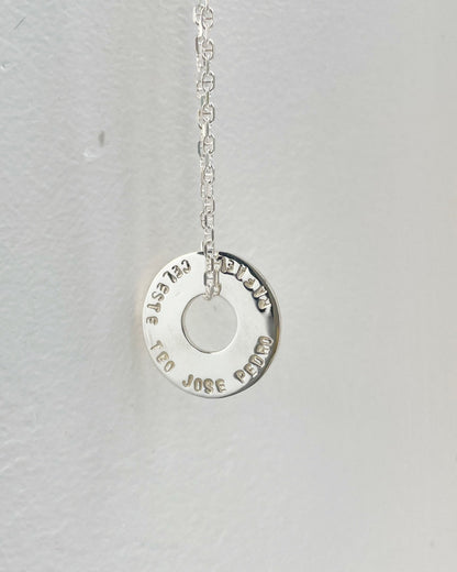 Collar Jaime Para Hombre de Plata Con Colgante Perzonalizable